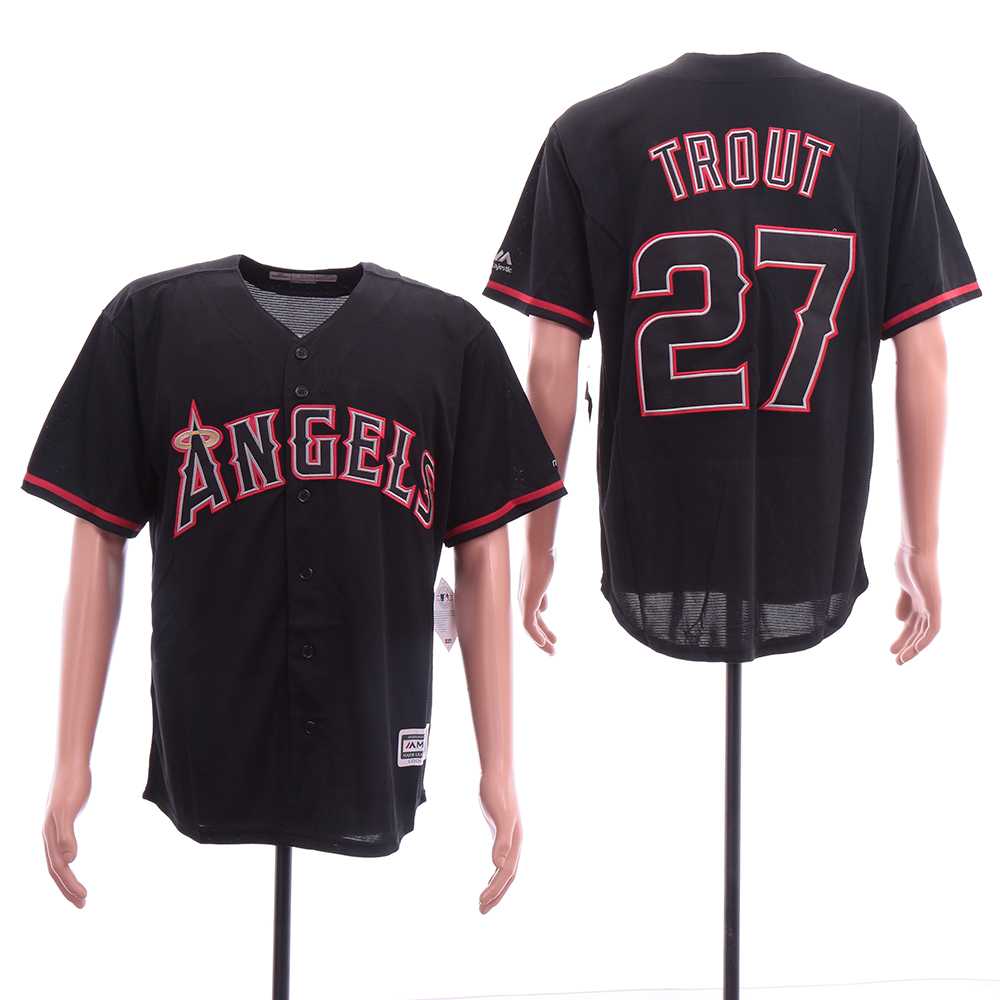 Angels 27 Mike Trout Black Cool Base Jersey Sguo,We sell and wholesale Angels 27 Mike Trout Black Cool Base Jersey Sguo on line form chian!